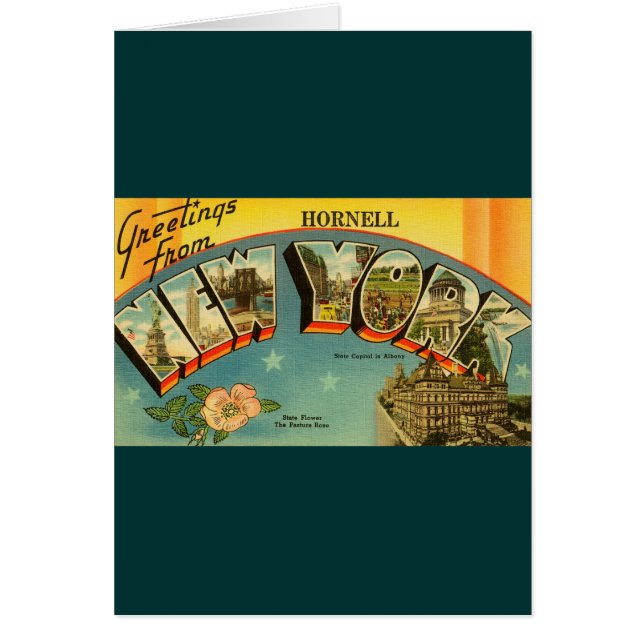 Vintage Hälsning från New York Hälsningskort (Framsidan)