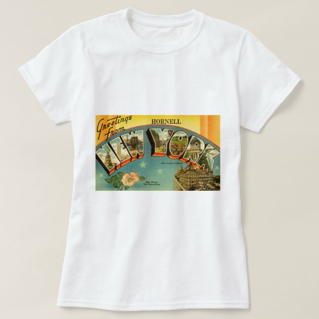 Vintage Hälsning från New York Tee Shirt (Design framsida)