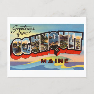 Vintage Hälsning från Ogunexit, Maine Vykort
