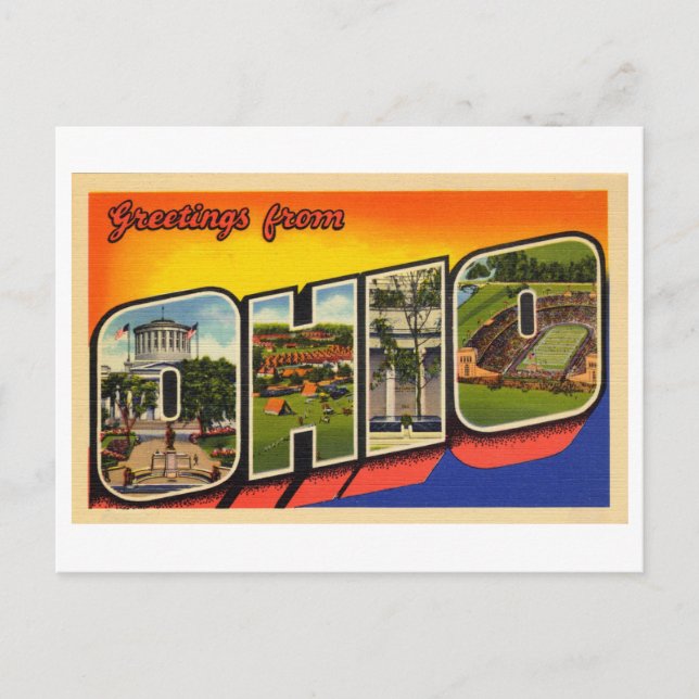 Vintage Hälsning från Ohio Vykort (Framsida)