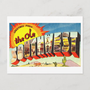 Vintage Hälsning från Ole Southwest Vykort