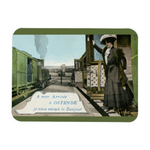 Vintage hälsning från Oostende Magnet