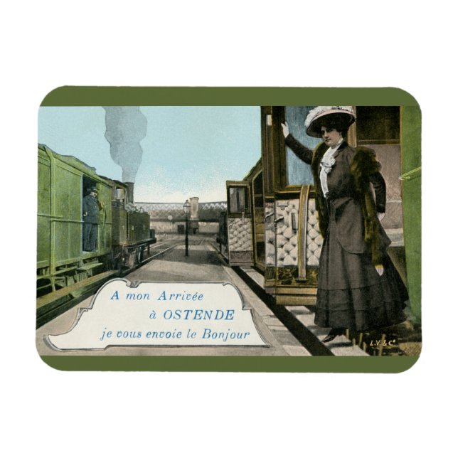  Vintage hälsning från Oostende Magnet (Horisontell)