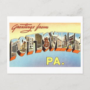 Vintage Hälsning från Pottsville, Pennsylvania Vykort