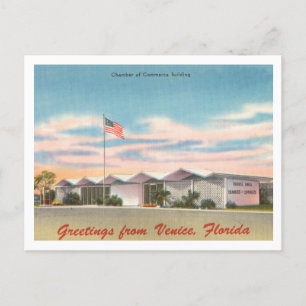 Vintage Hälsning från Venedig, Florida Vykort