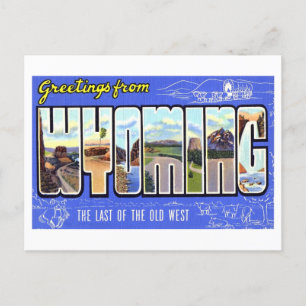Vintage Hälsning från Wyoming Vykort