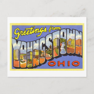 Vintage Hälsning från Youngstown, Ohio Vykort