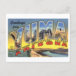 Vintage Hälsning från Yuma, Arizona Vykort