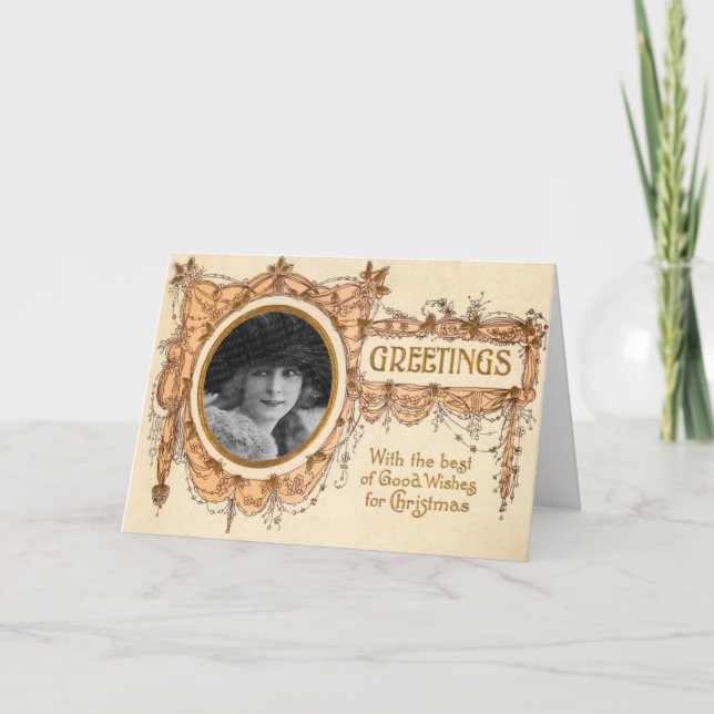 Vintage Hälsning julkort Helgkort (Framsida)