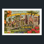 Vintage Hälsning Poster<br><div class="desc">En roligt,  vintage vycard hälsning till Setaa,  Florida.</div>