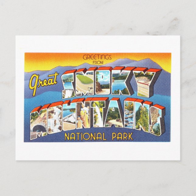 Vintage Hälsning: Röknationalparken Vykort (Framsida)