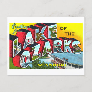 Vintage Hälsning: Sjö vid Ozarks, Missouri Vykort