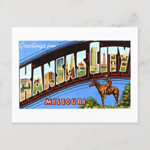 Vintage hälsningar från Kansas City, Missouri, Vykort