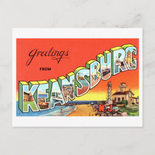 Vintage hälsningar från Keansburg, New Jersey, Vykort