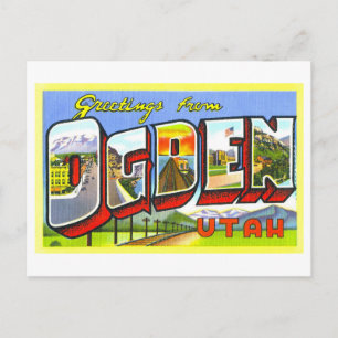 Vintage hälsningar från Ogden, Utah, Vykort
