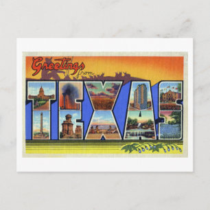 Vintage hälsningar från Texas Vykort