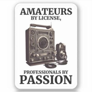 Vintage Ham Radio Enthusiast Amateurs by Licence Klistermärken