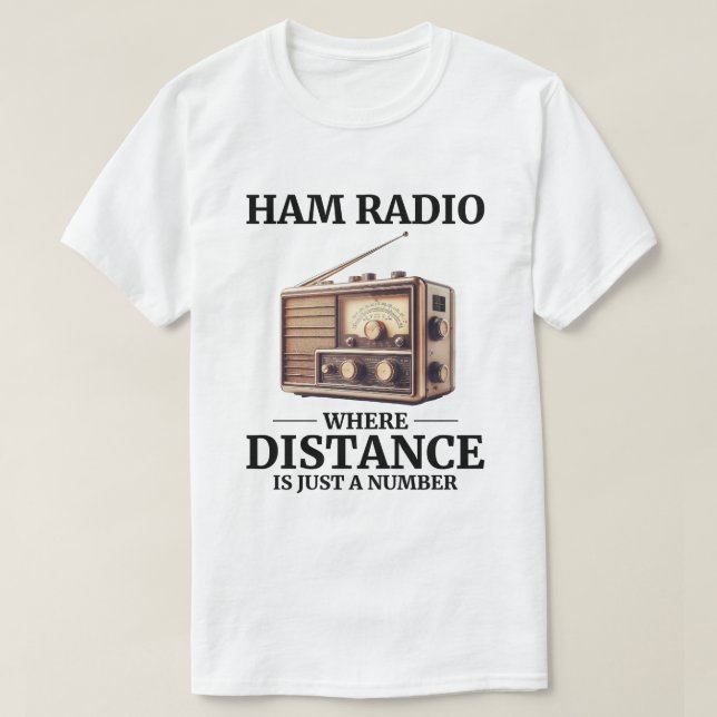 Vintage Ham Radio Operator T Shirt (Design framsida)