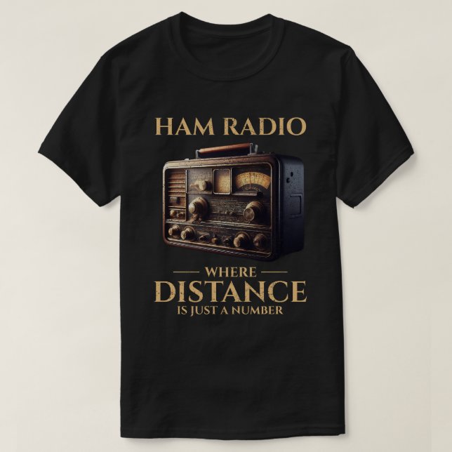 Vintage Ham Radio Operator T Shirt (Design framsida)