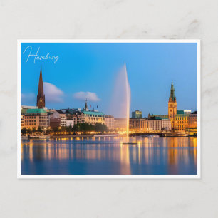 vintage Hamburg Tyskland Elbphilharmonie Travel Vykort