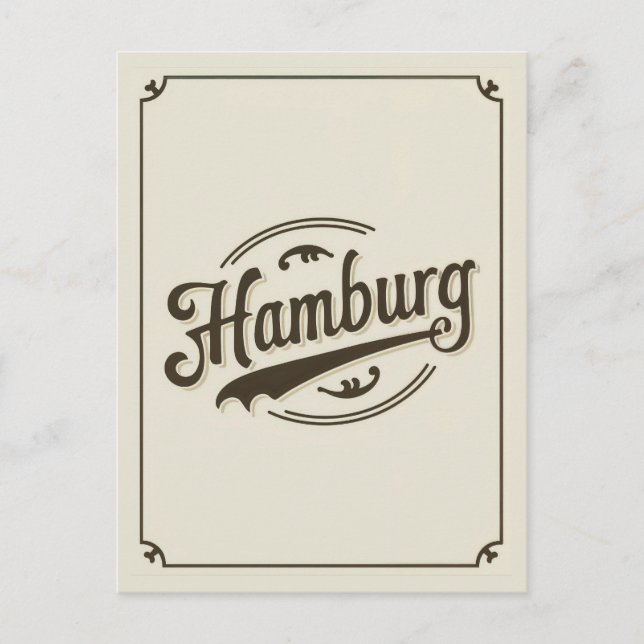 Vintage Hamburg Tyskland Vykort (Framsida)
