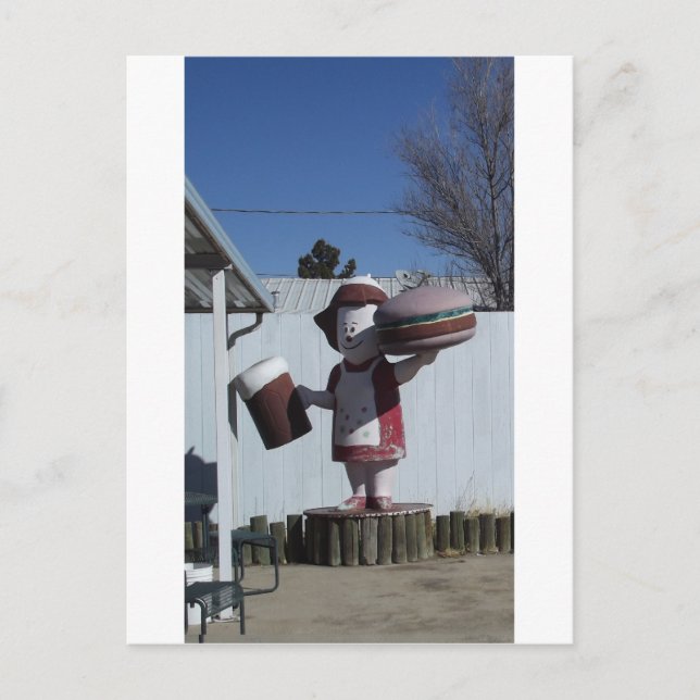 Vintage Hamburgare Dam Vykort (Framsida)