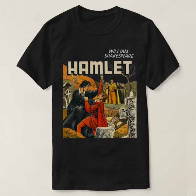 Vintage Hamlet Shakespeare TshirtHamlet Laertes Op T Shirt (Design framsida)