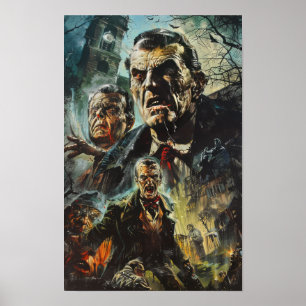 Vintage Hammer Horror Films Movie Poster