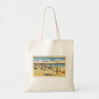 Vintage Hampton Beach Postcard Tote Tygkasse