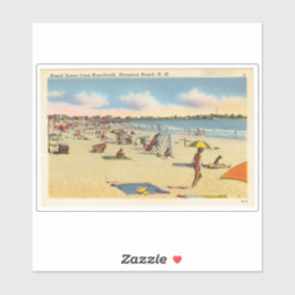 Vintage Hampton Beach-vykort Klistermärken