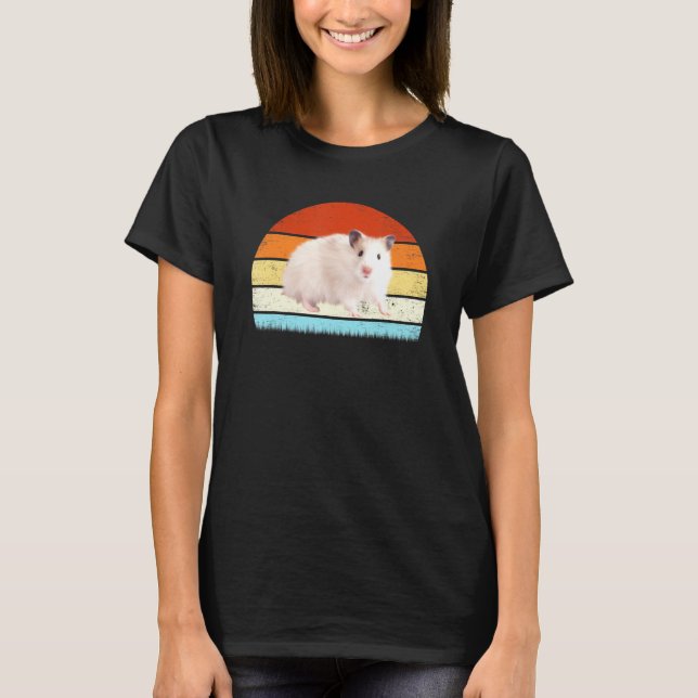 Vintage Hamster Animal Zookeeper Retro Stil T Shirt (Framsida)
