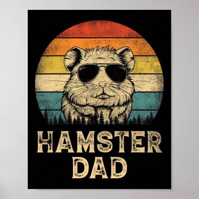 Vintage Hamster Pappa Hamster Älskare pappa Far&# Poster (Framsidan)