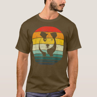 Vintage Hamster Sunset Retro Design Art T Shirt