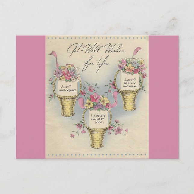 Vintage Hämta bra Basket 2 Vykort (Framsida)