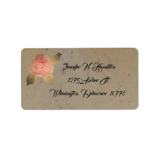 Vintage Hand-målade Ro-Adressetiketter Adressetikett