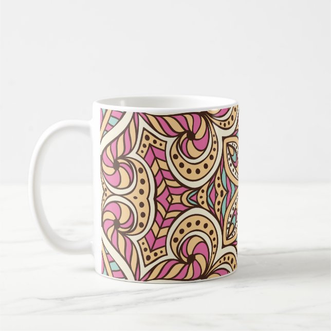 Vintage, Hand plockade Islam Mönster Kaffemugg (Vänster)