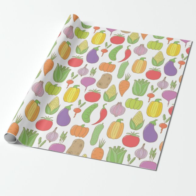 Vintage hand plockade, sömlös bakgrund med presentpapper (Utrullad)