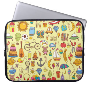 vintage hand plockade utan sjöförbindelse mönster laptop fodral