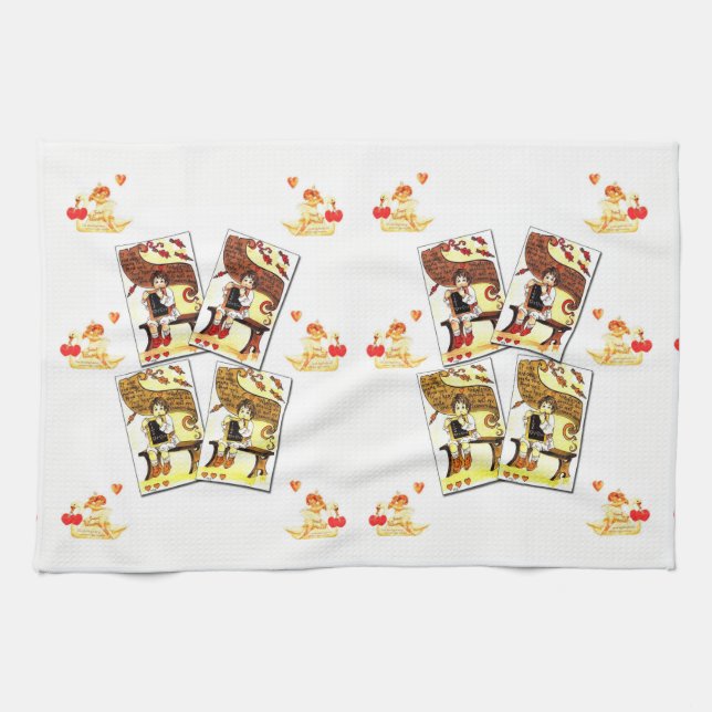 vintage handduk för kökshanddukar (Horisontell)