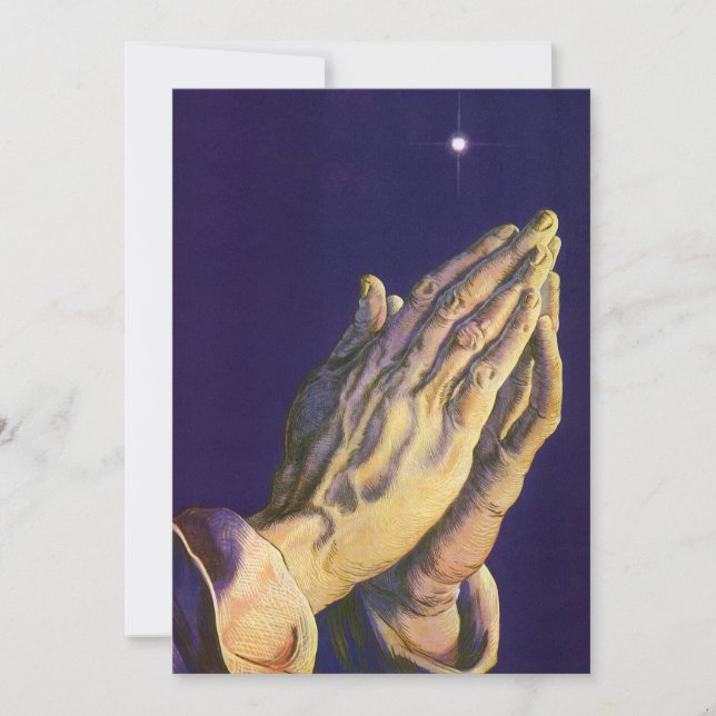 Vintage Händer Praying med Betlehem-stjärnan (Framsida)