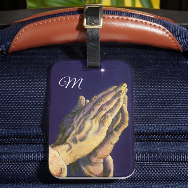 Vintage Händer Praying med Betlehem-stjärnan Bagagebricka (Framsida Insitu 2)