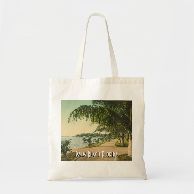Vintage Handflatan Beach Florida Tygkasse (Framsidan)