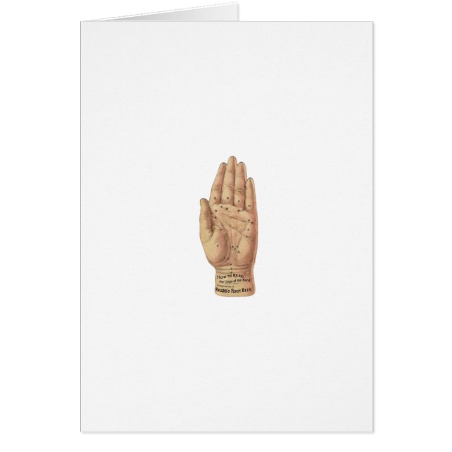 Vintage Handflatan Hälsningskort (Framsidan)