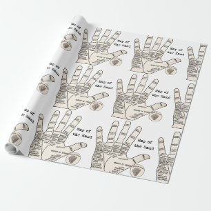 Vintage handflatan: palmiskt förmögenhet presentpapper