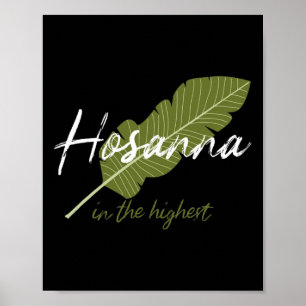 Vintage Handflatan Söndag Hosanna i den högsta kri Poster