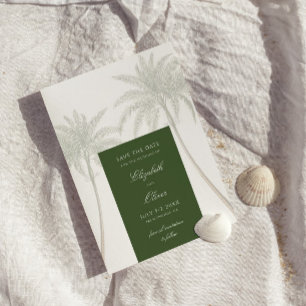 Vintage Handflatan Träd Bröllop Spara Datumet