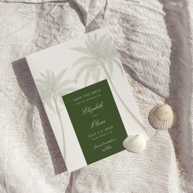 Vintage Handflatan Träd Bröllop Spara Datumet (Skapare uppladdad)