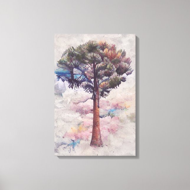 Vintage Handflatan träd Canvastryck (Framsida)