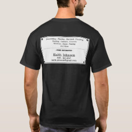 Vintage Handyman Construction Business Black White T Shirt