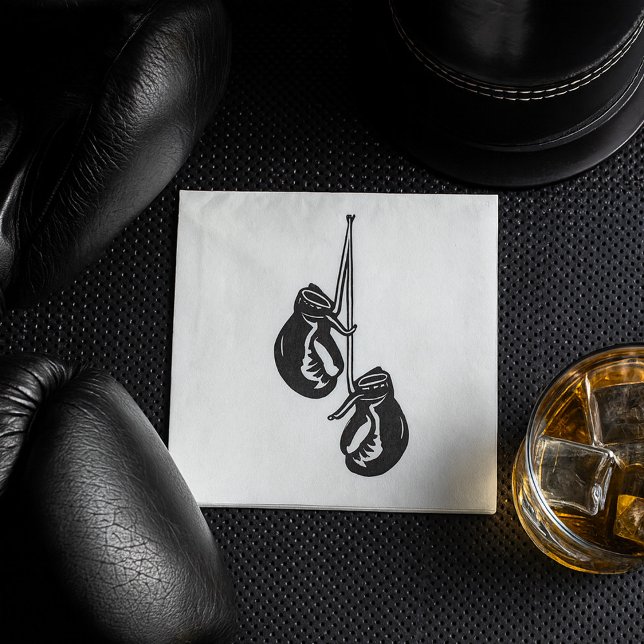 Vintage Hanging Boxing-handskar Retro Fighter Pappersservett (Skapare uppladdad)